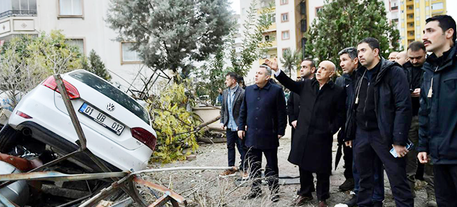 Bakan Kirişci, depremden etkilenen Adana’da incelemelerde bulundu