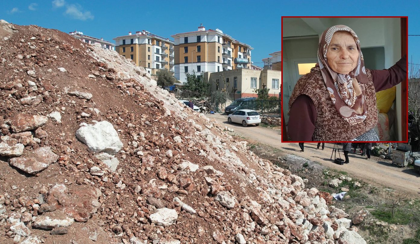 Hafriyat kamyonunu boşalttığı molozların altında kalan kadın yaşam mücadelesi veriyor
