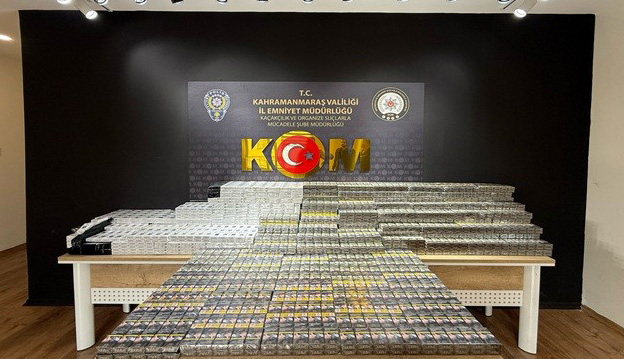 Kahramanmaraş’ta 5100 paket kaçak sigara ele geçirildi