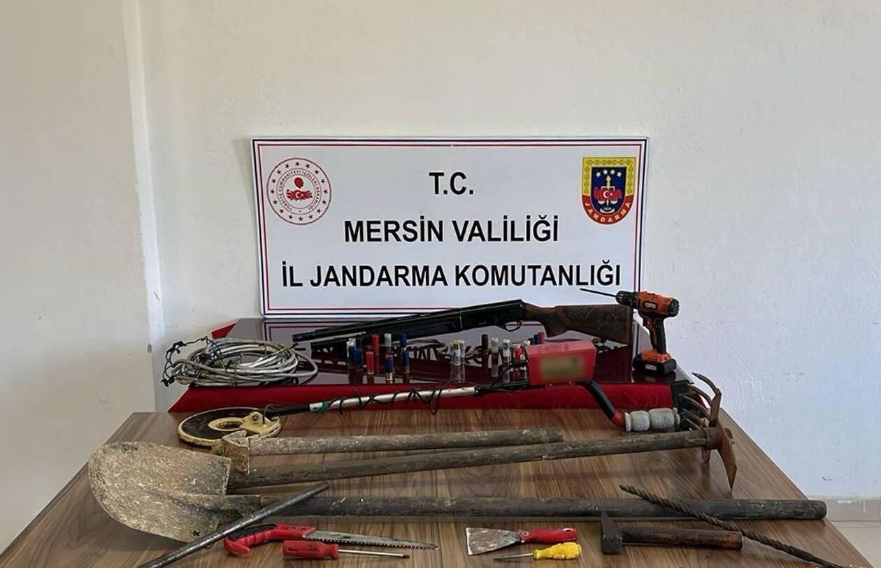 Mersin’de kaçak kazı yapan şahıs yakalandı