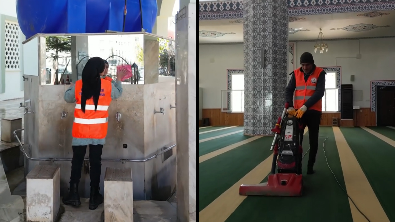 Kozan Belediyesi’nden Ramazan ayı öncesi cami temizliği