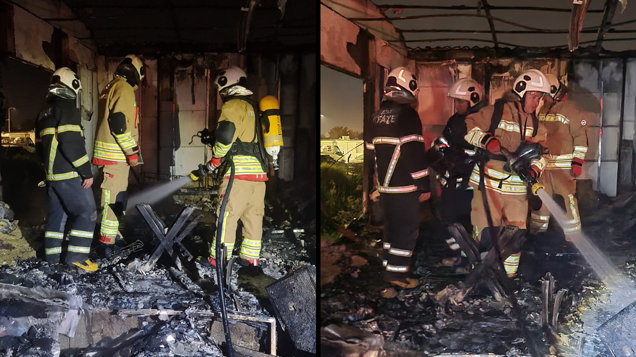 Hurdacı dükkanı alevlere teslim oldu