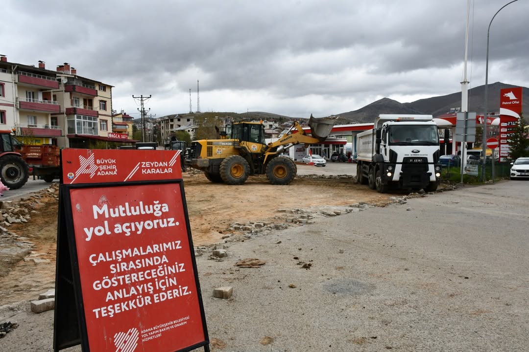 Tufanbeyli Belediyesi yol yapım çalışmalarına start verdi