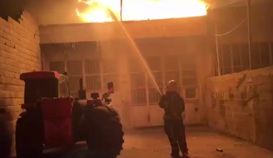 Kahramanmaraş’ta iş yeri yangını