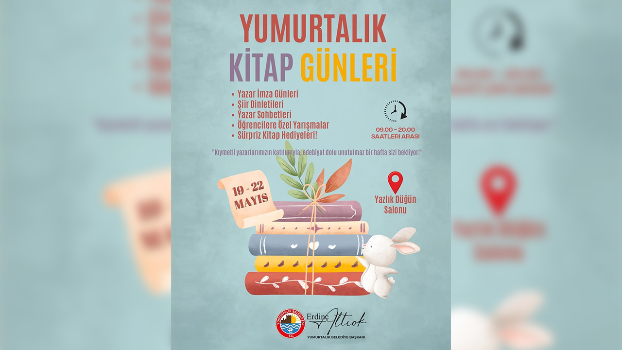 Kitap tutkunları ‘Yumurtalık Kitap Günleri’nde buluşuyor